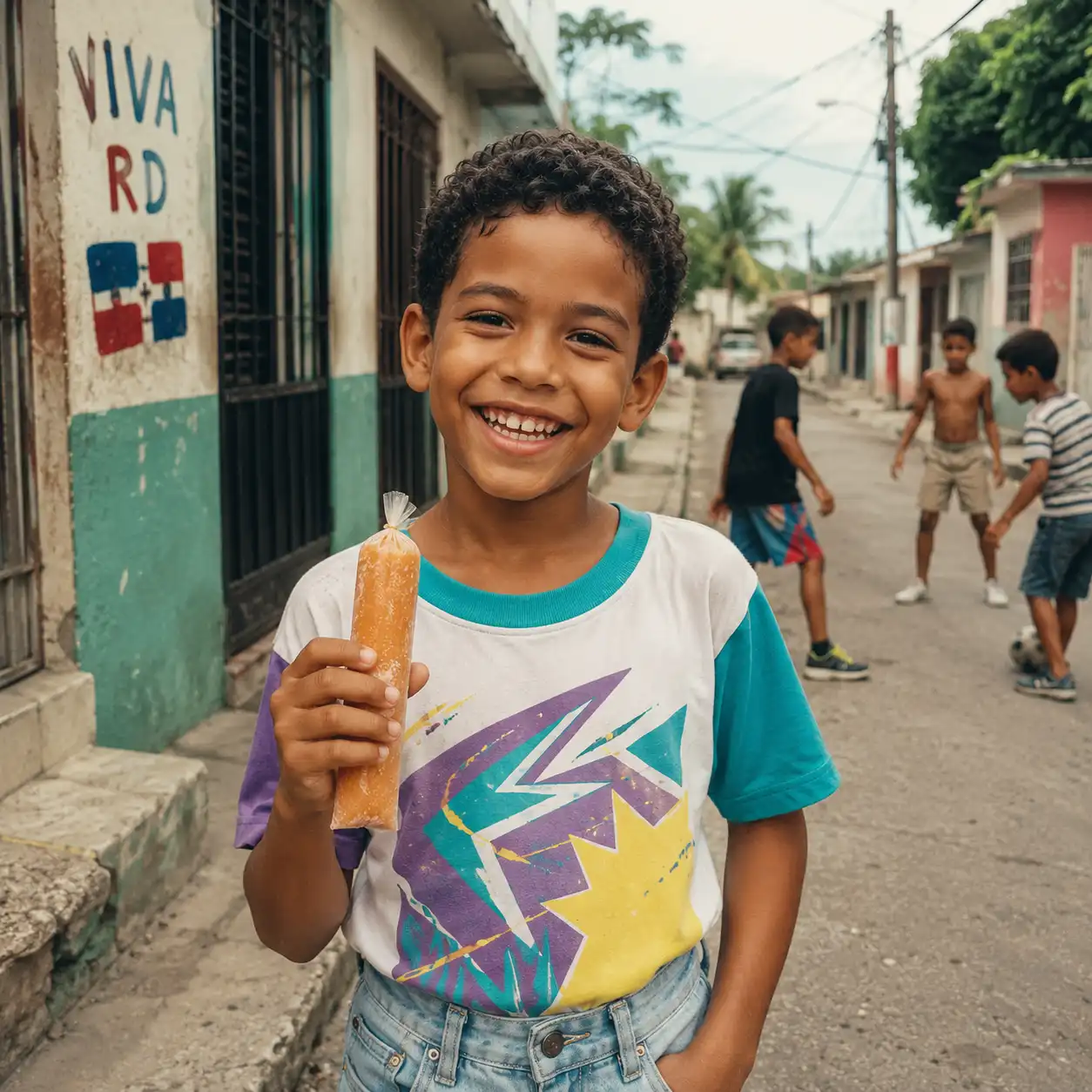 Comiendo helado de batata